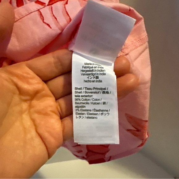 J Crew Women's 0 Tank Top Pink Tie-Back Strappy Lobster Starfish Peplum NWT - Picture 5 of 12